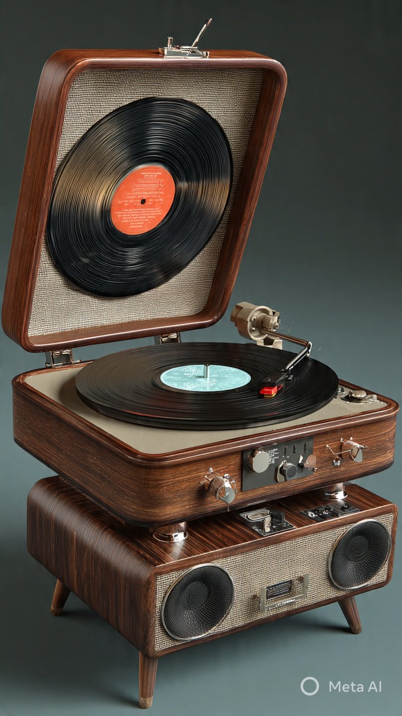 Record Player for Vinyl with External Speakers