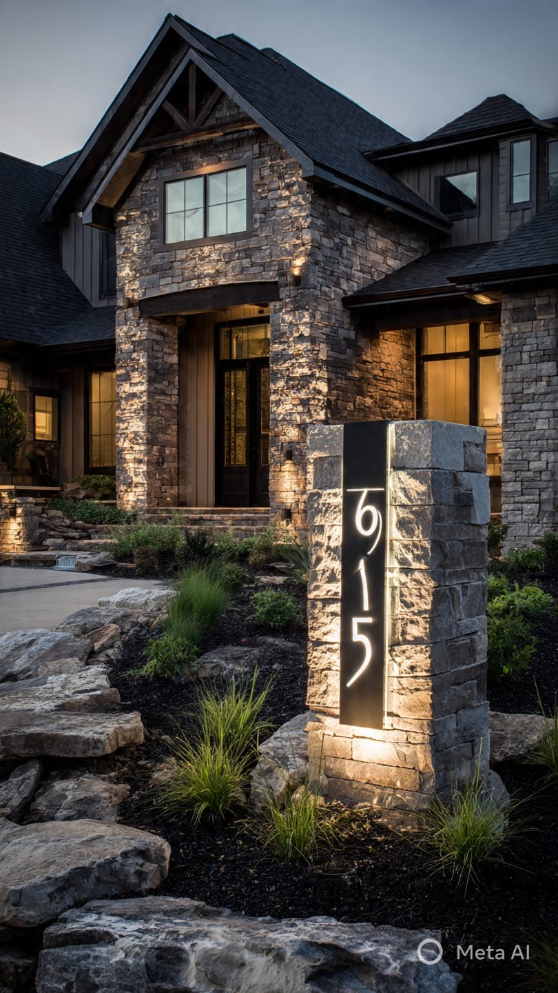 Custom Solar House Numbers for Outside Light Up