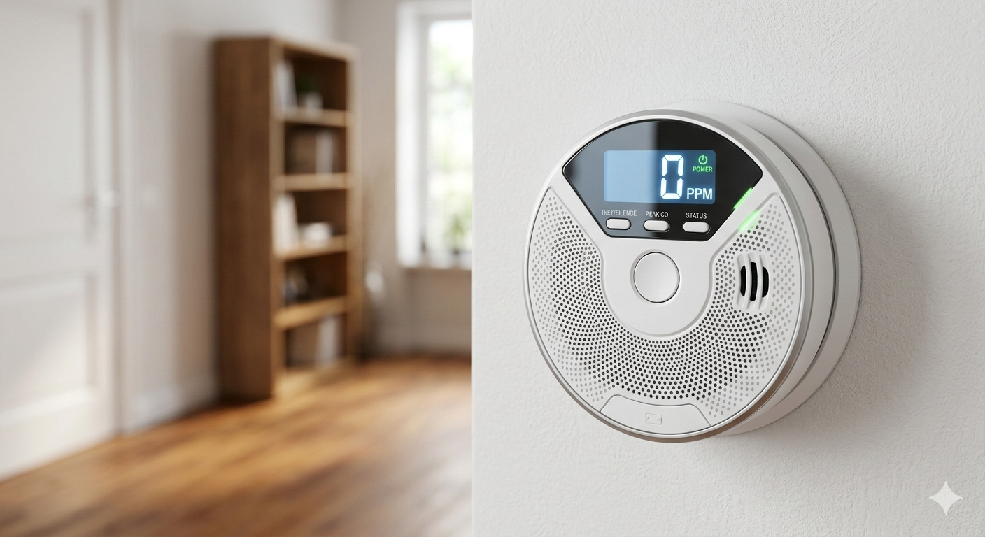 Battery Powered Smoke CO Alarm with Digital Display