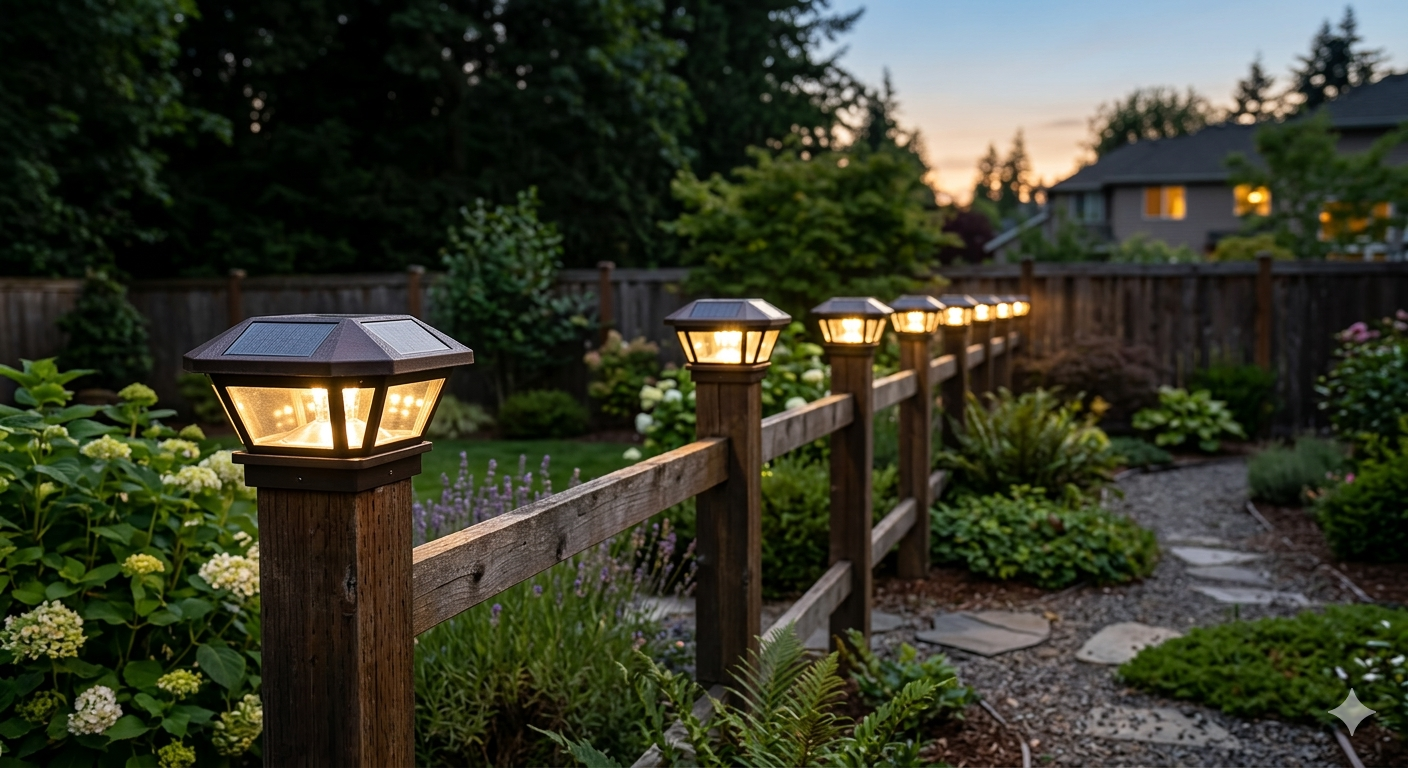 Solar Post Cap Lights 8 Pack Upgraded 16LED