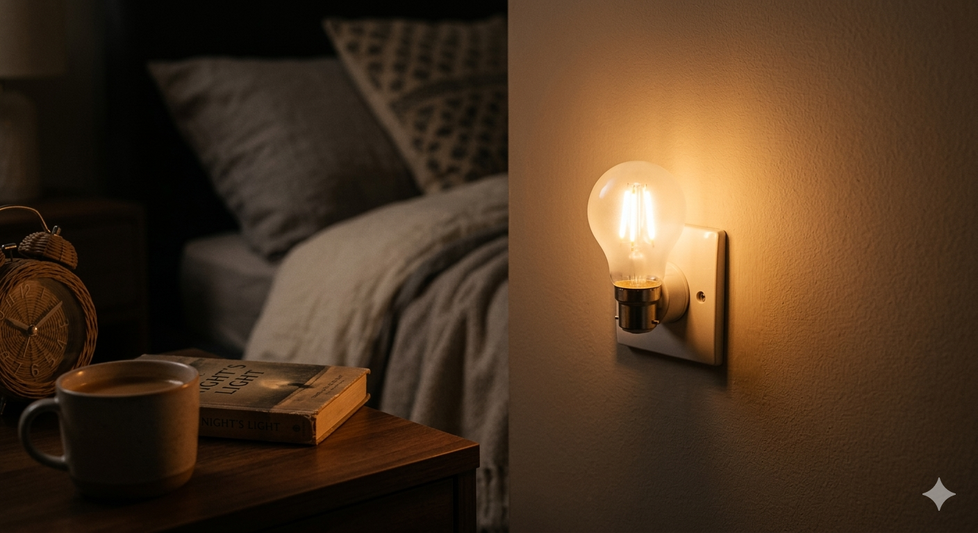 B22 Bayonet LED Night Light Bulb, Warm White 2000K