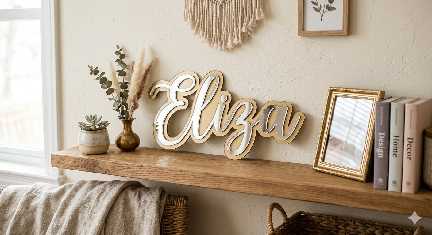 Custom Mirror Name Sign