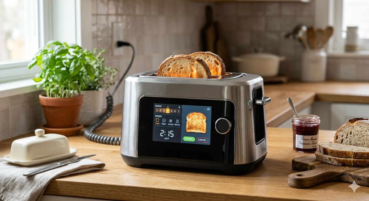 Smart Toaster 2 Slice Wide Slot LCD Touchscreen