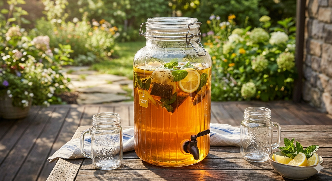 sun tea glass jar for outside