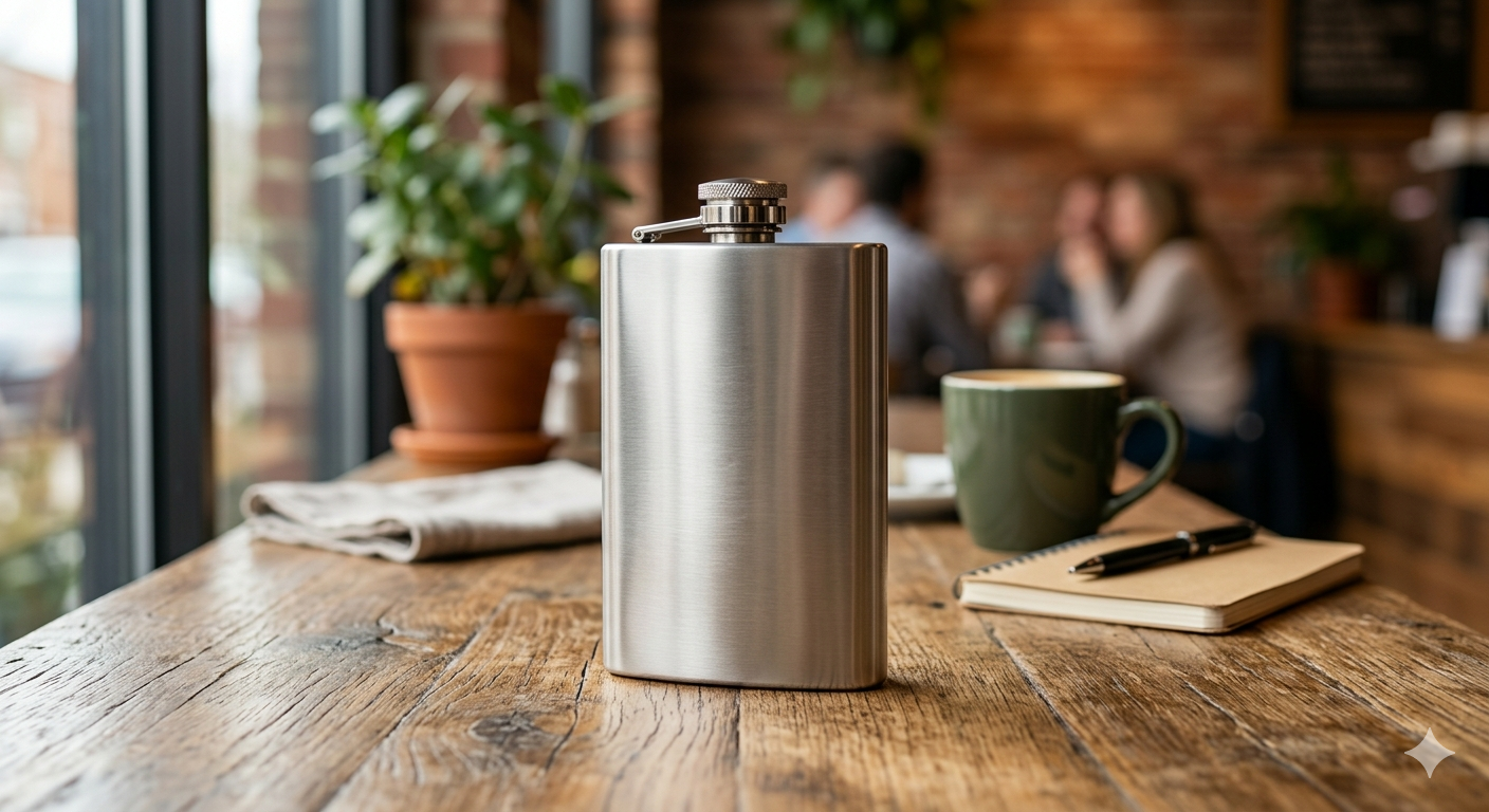 Stainless Steel Flat water bottle