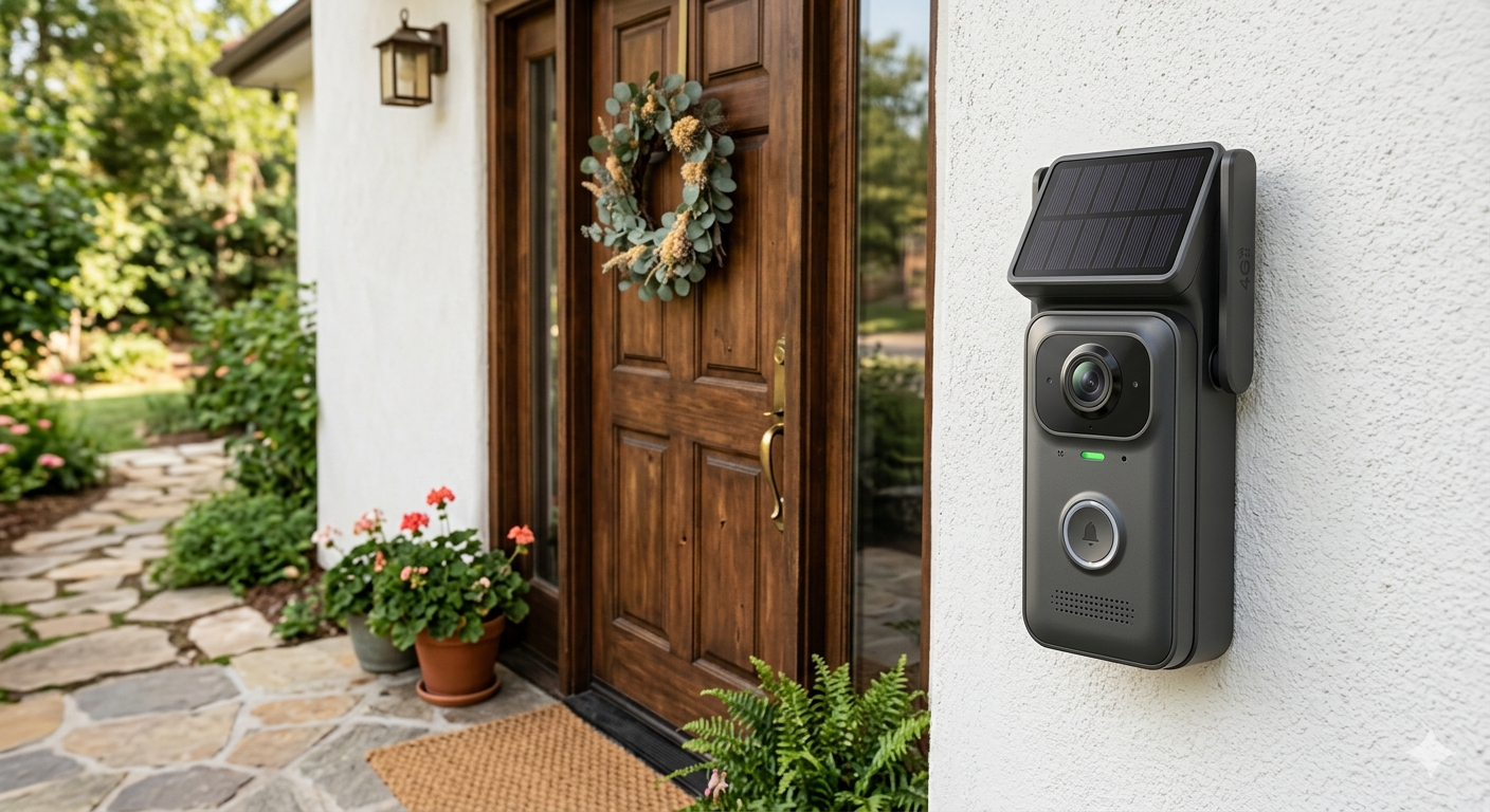 4G LTE Cellular Solar Video Doorbell