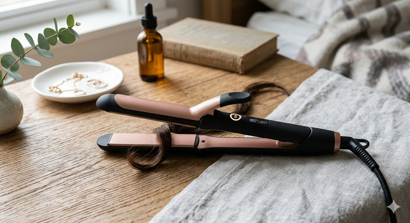 2-in-1 Straightener and Curling Iron