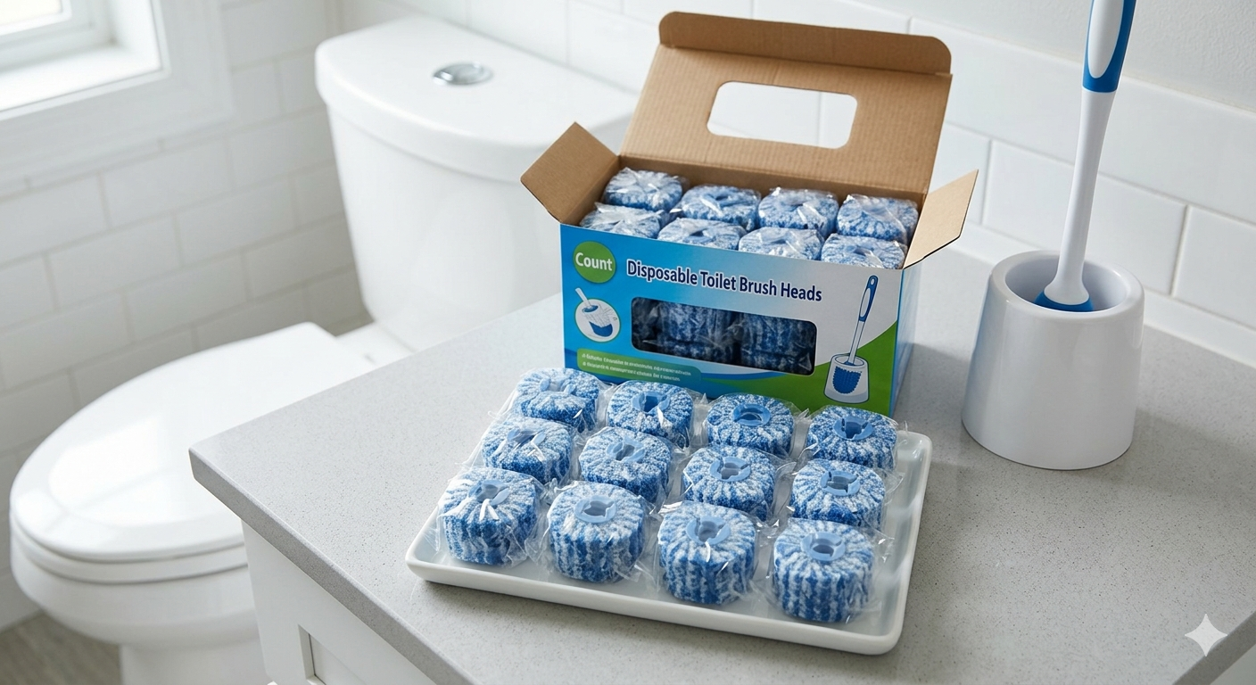 Count Disposable Toilet Brush Heads