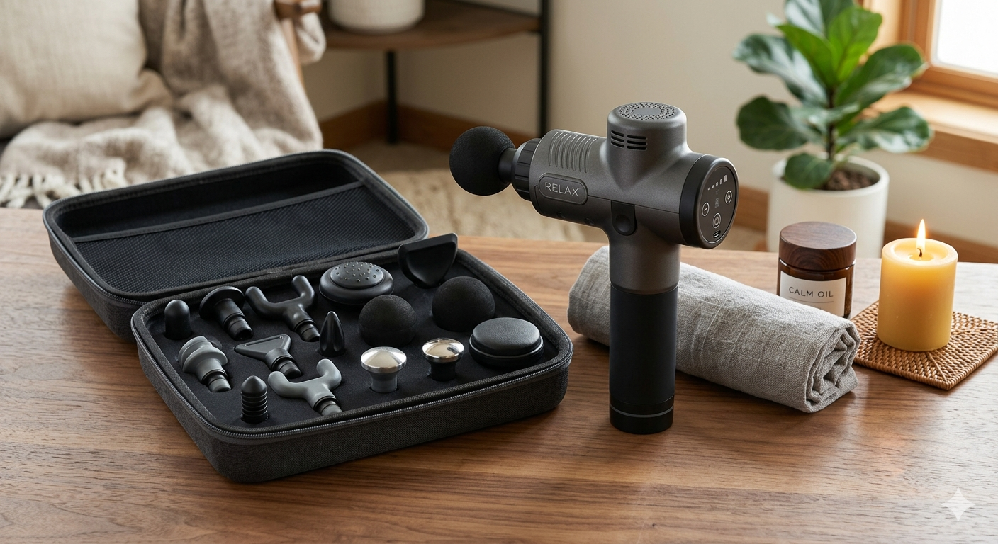 16- Head Massage Gun Set, Deep Tissue Percussion Massager