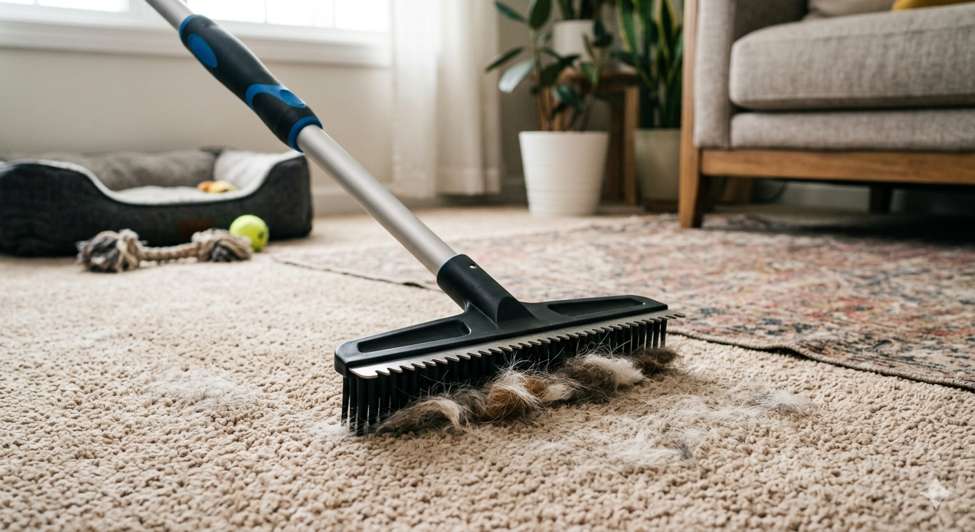 Carpet Rake for Pet Hair Removal
