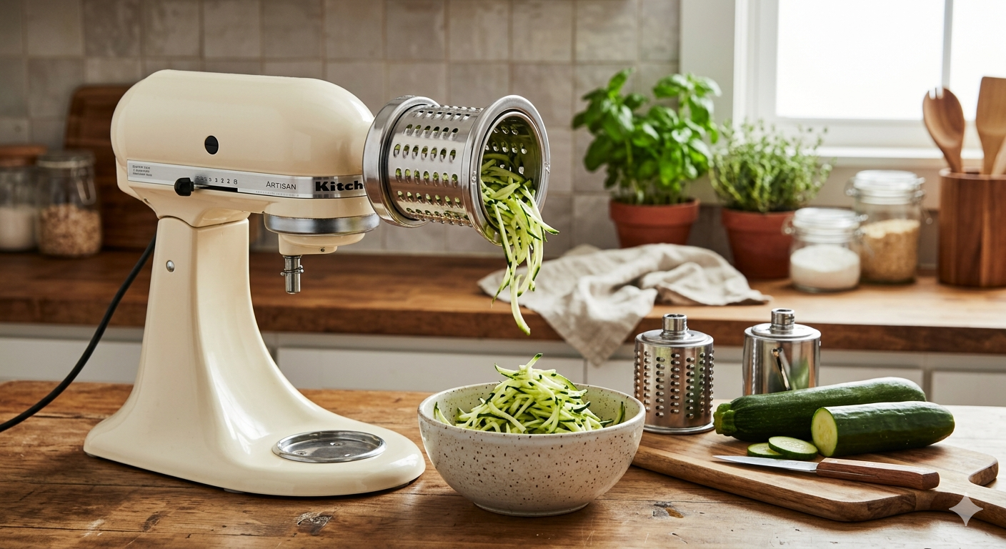 Stainless Steel Slicer Shredder Attachment for Kitchenaid Stand Mixer