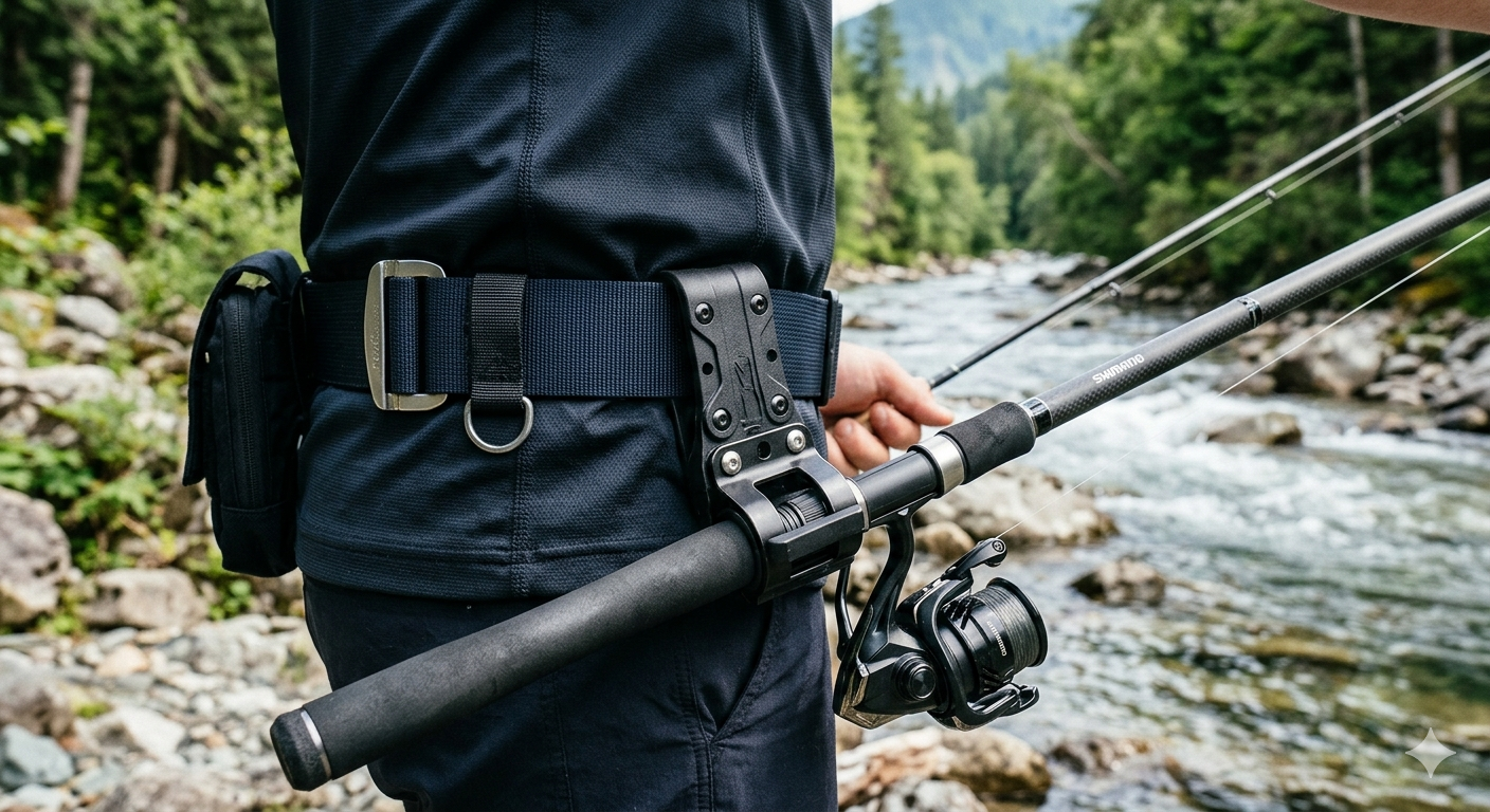 Fishing Rod Clip(Extra-Strength Version), Wearable Fish Rod Holder
