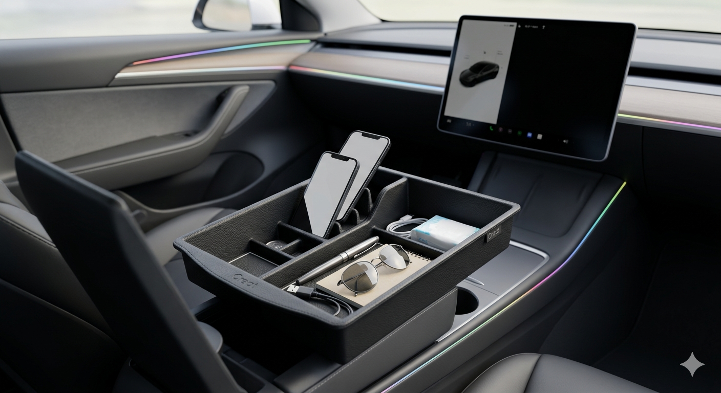 Center Console Organizer Tray for Tesla Model Y Juniper