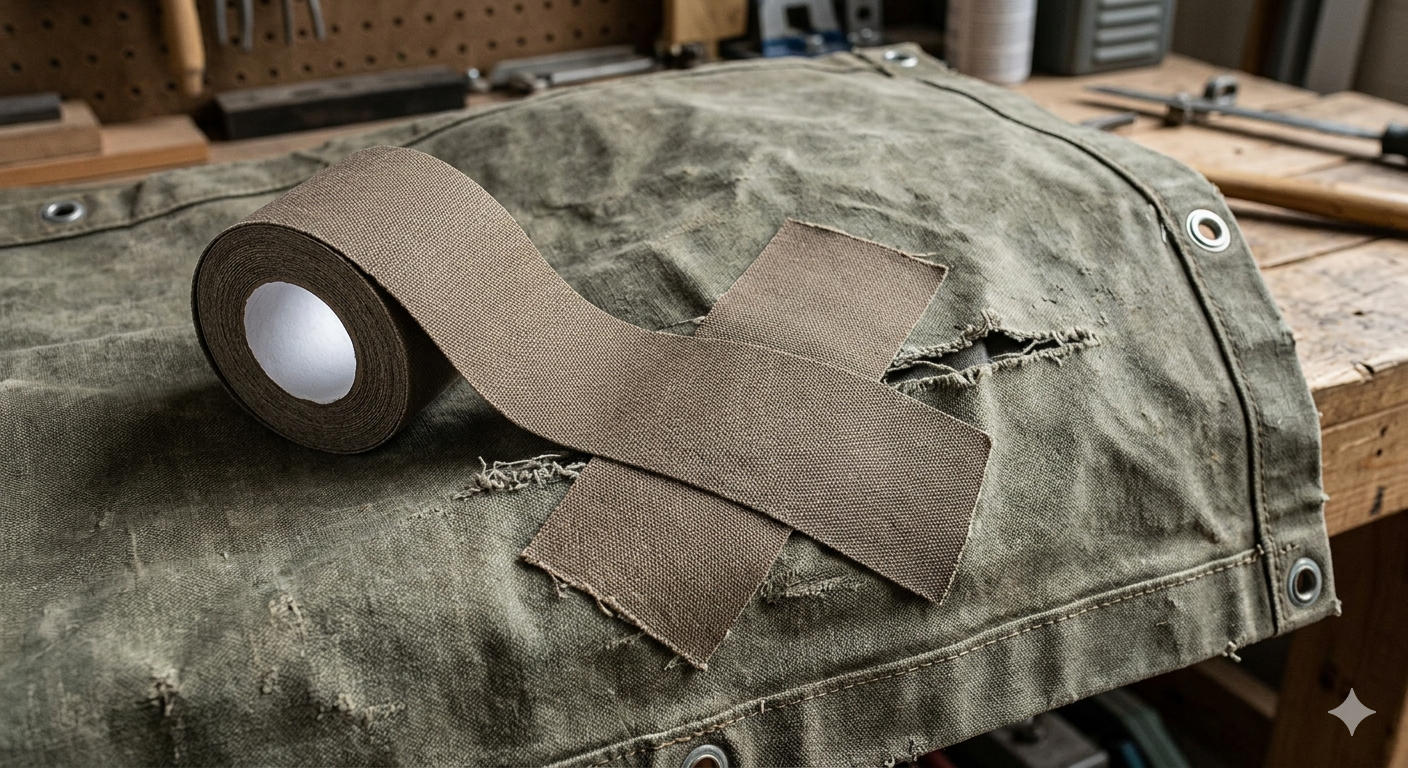 Canvas Repair Patch, 17X79 Inch Strong Sticky Fabric Repair Tape