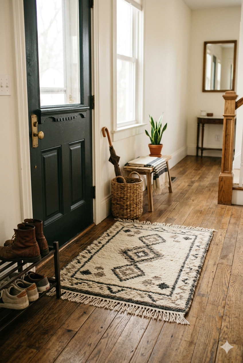 2x3 Wool Rug Indoor Door Mats for Entryway