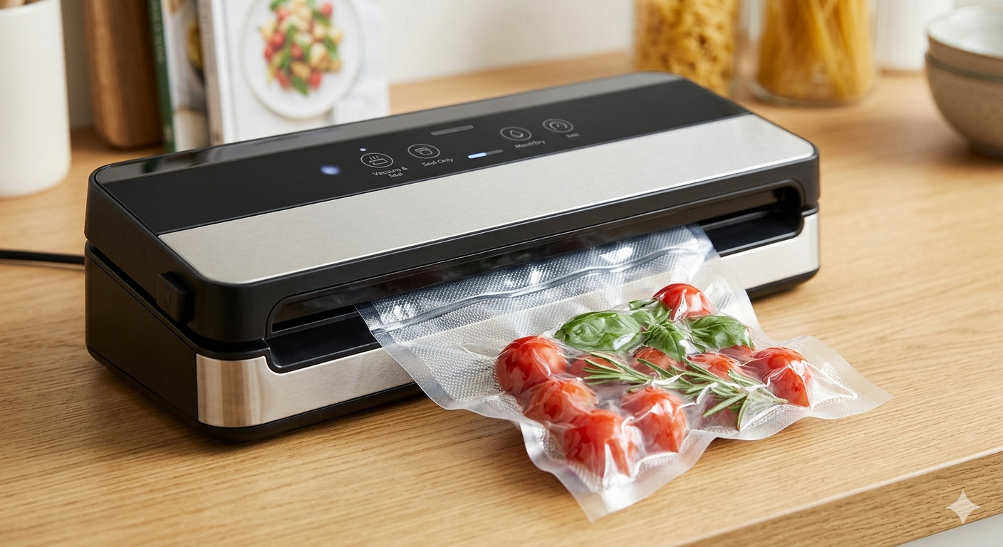 Automatic Food Vacuum Sealer Machine with Double Seal Strip