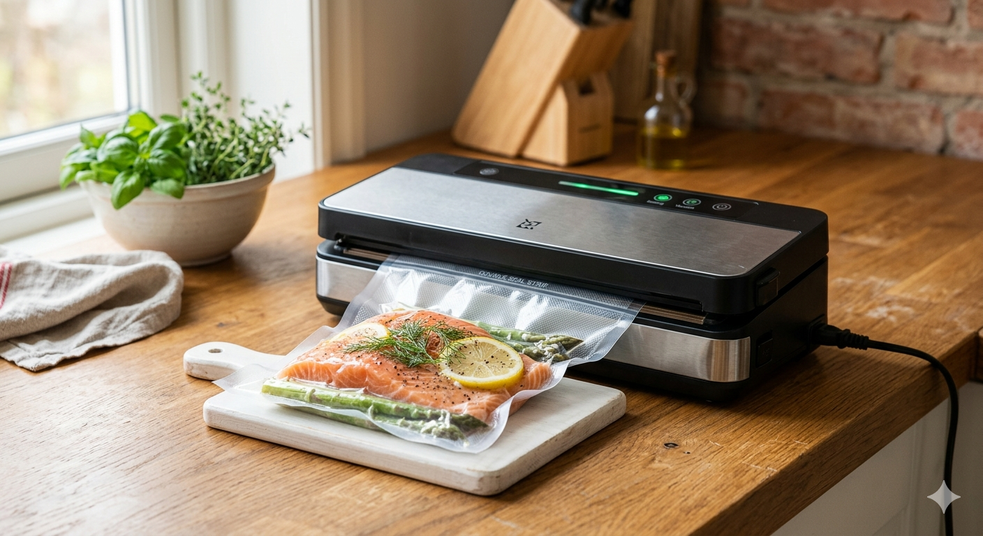 Automatic Food Vacuum Sealer Machine with Double Seal Strip