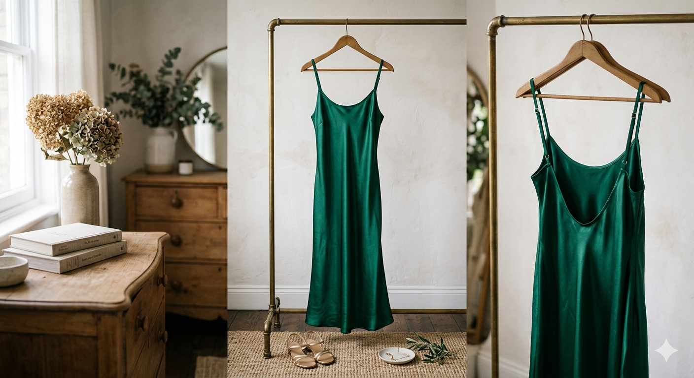 satin slip dress