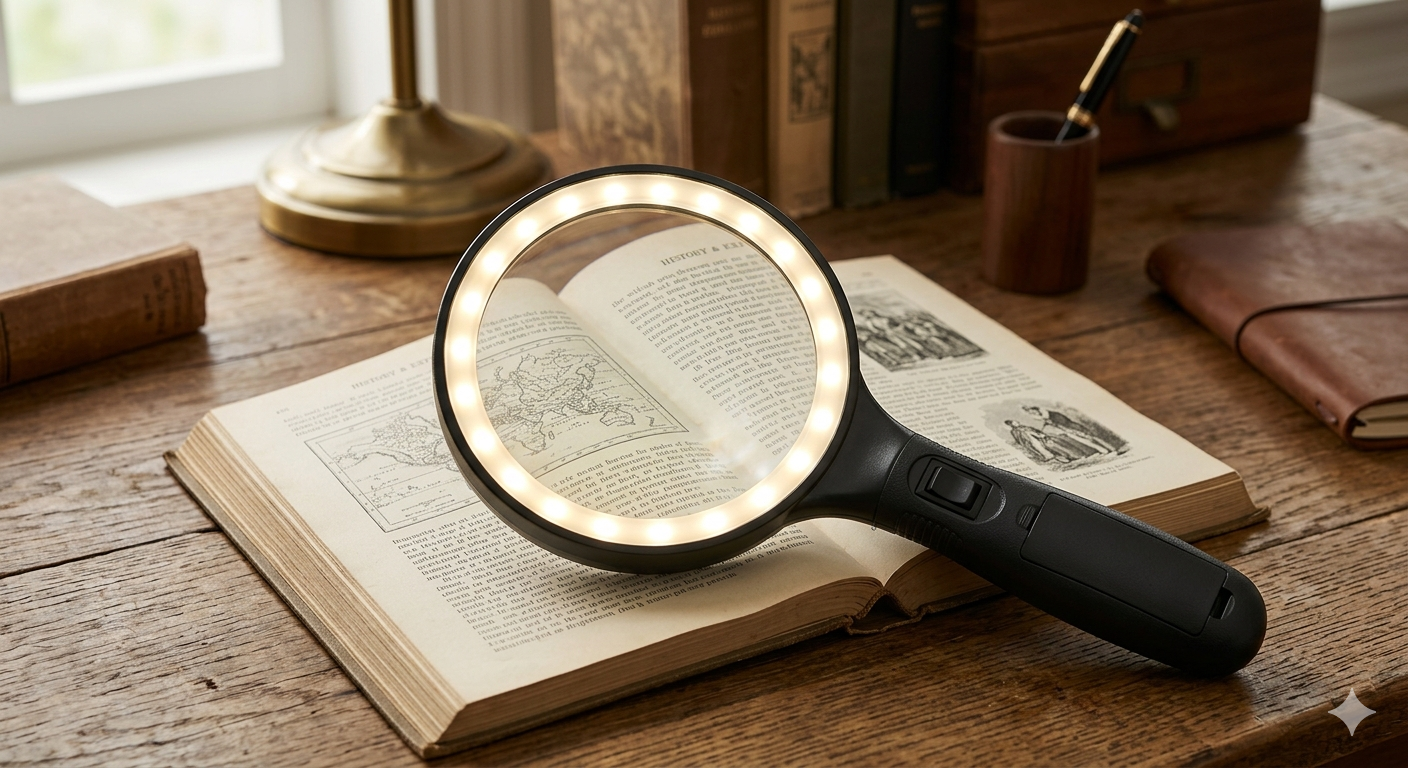 Large Magnifying Glass with Light