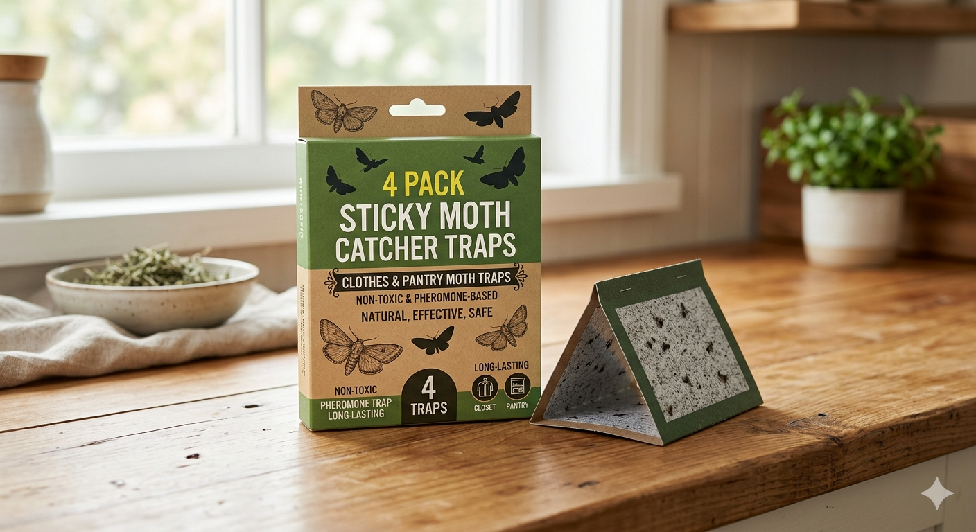 4 Pack Sticky Moth Catcher Traps