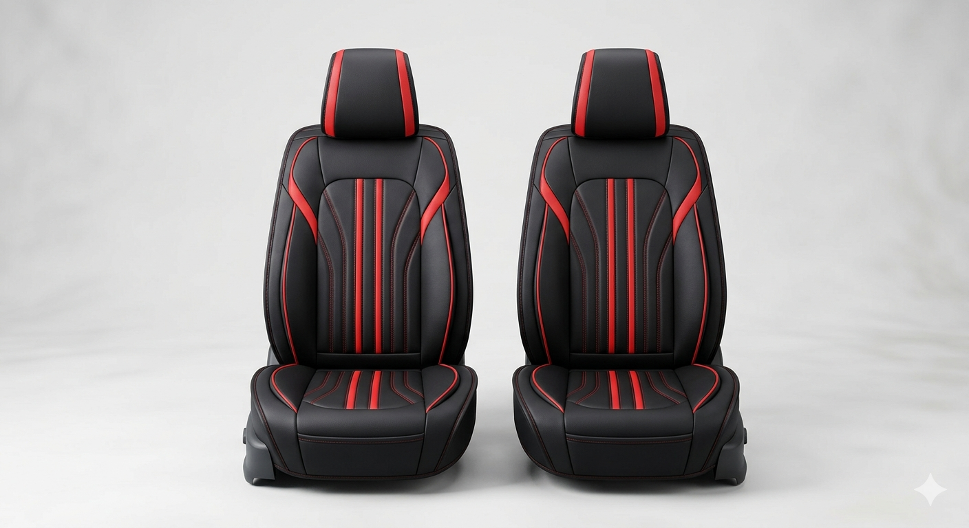 Coverado Seat Covers black red
