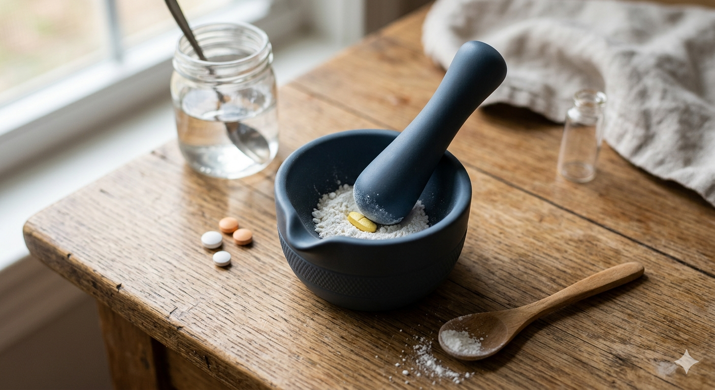 Small Portable Pill Crusher Grinder to Fine Powder