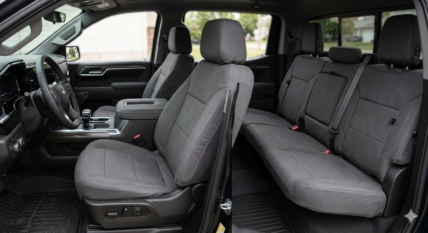 Chevy Silverado Waterproof Canvas Seat Covers Full Set