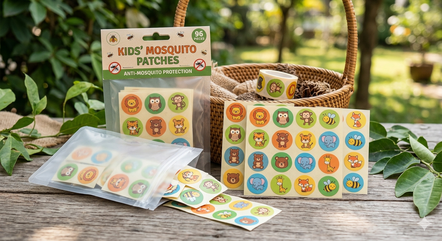 96 Pieces Mosquito Repellent Patches for Kids – Anti Mosquito Stickers Protection Against Mosquitoes