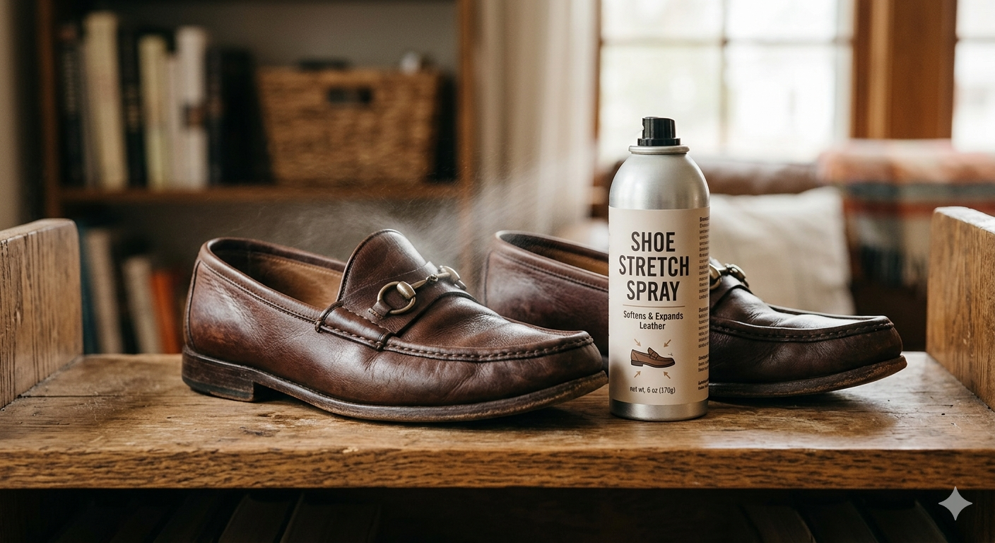 Shoe Stretch Spray – Softens & Expands Leather Loafers