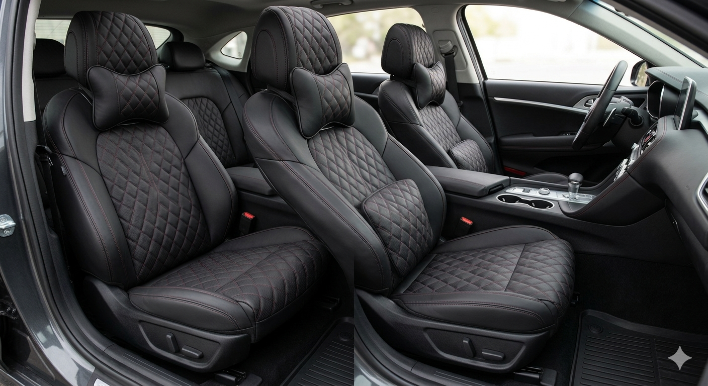 Car Seat Covers Front Seats, Car Seat Cushion Nappa Leather