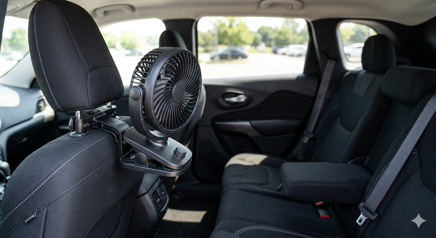 Car Seat Fan for Driver & Backseat