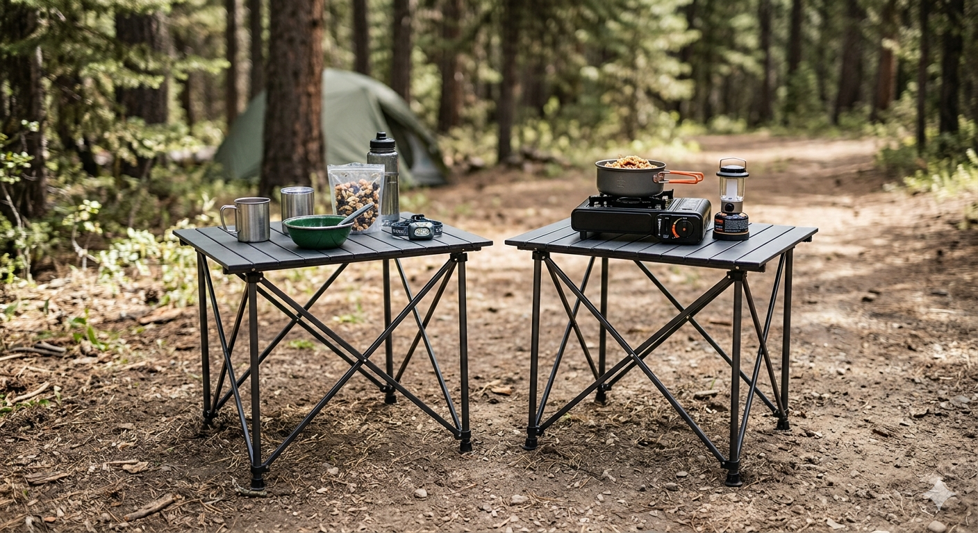 2 Pack Portable Camping Table Foldable