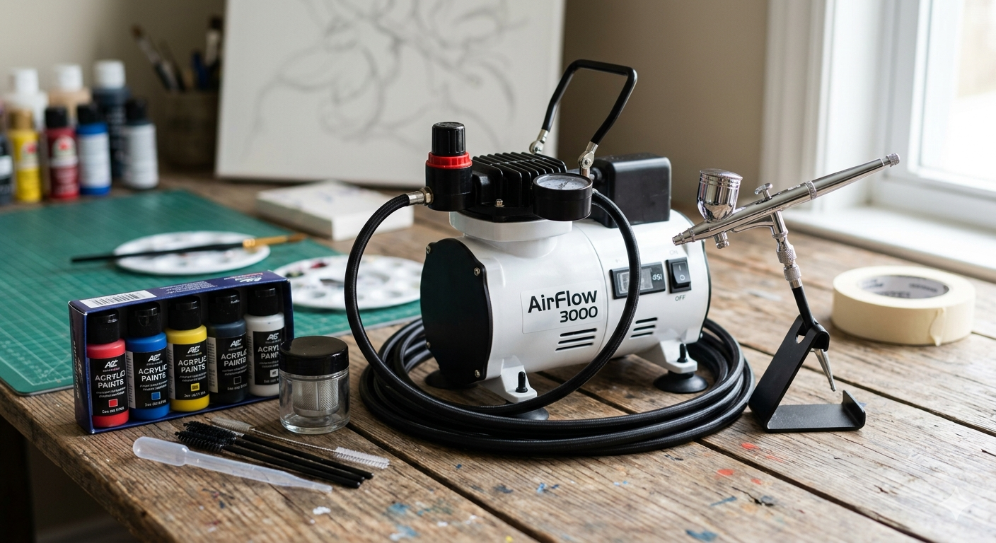 Airbrush Kit with Air Compressor