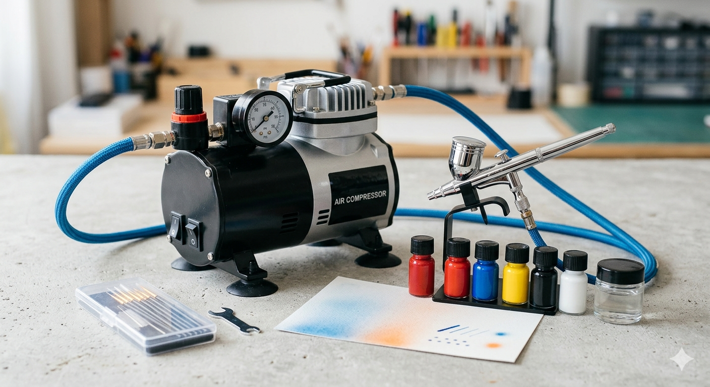 50 PSI Airbrush Kit with Compressor