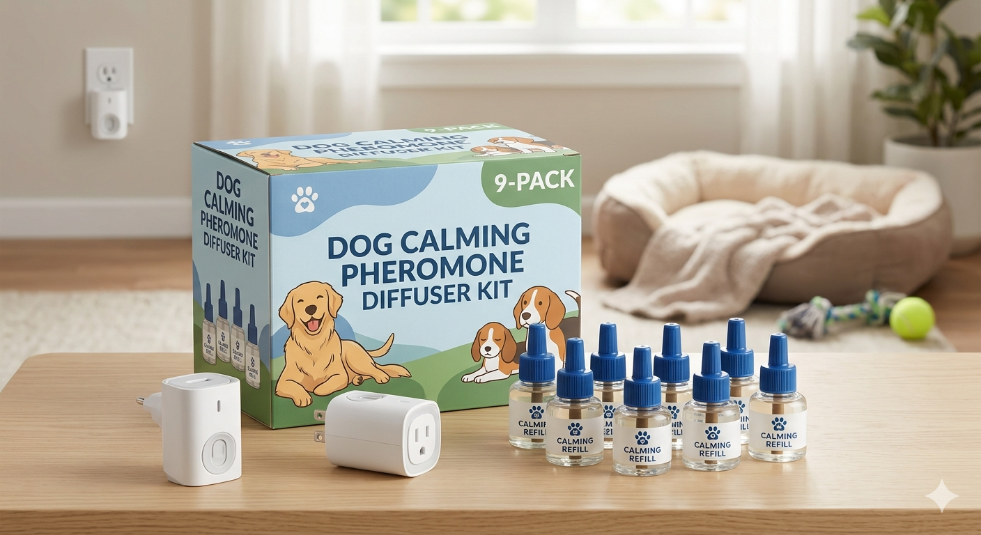 9-Pack Dog Calming Pheromone Diffuser Kit