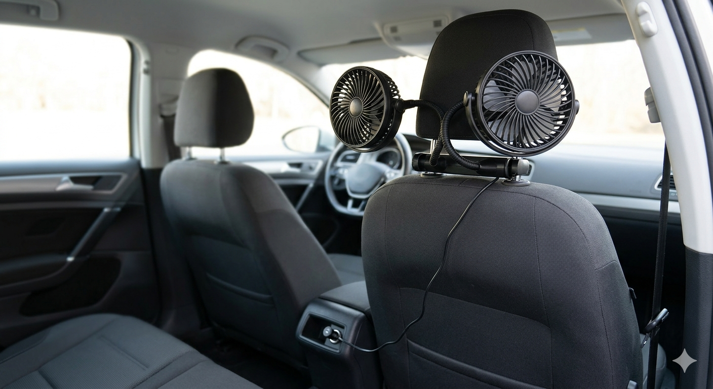 Car Seat Fan for Driver & Backseat