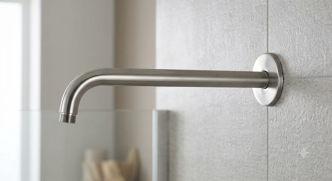 16 Inch Shower Arm with Flange,Stainless Steel Extension