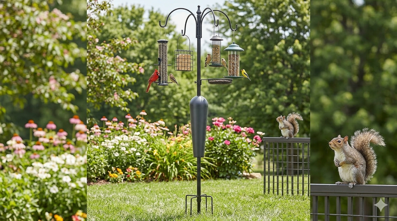 92 inch Bird Feeder Pole Squirrel Proof