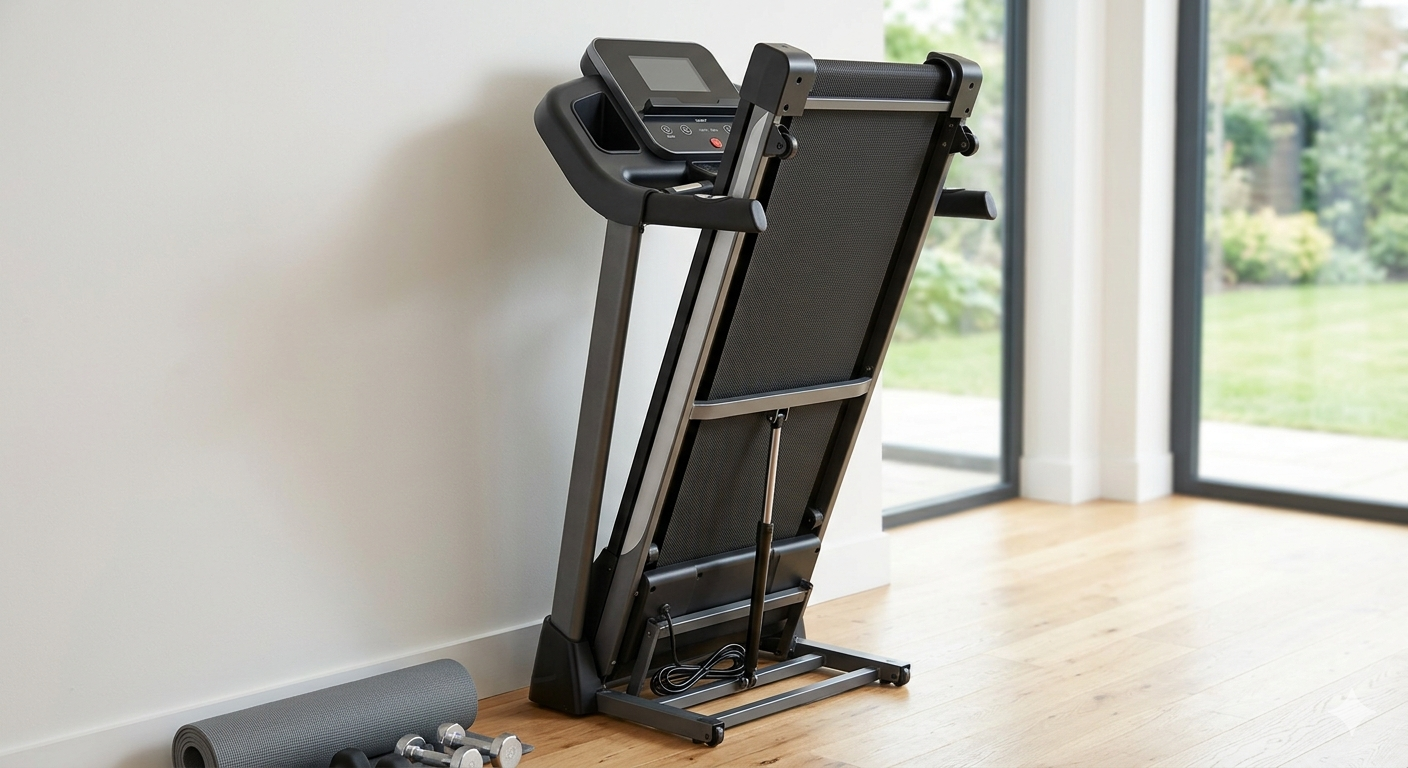 UMAY Foldable Treadmill for Home with 15% Incline, 12 km/h Speed