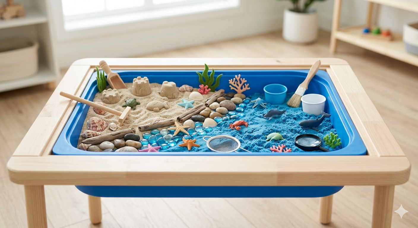 Ocean Sensory Table with Sands