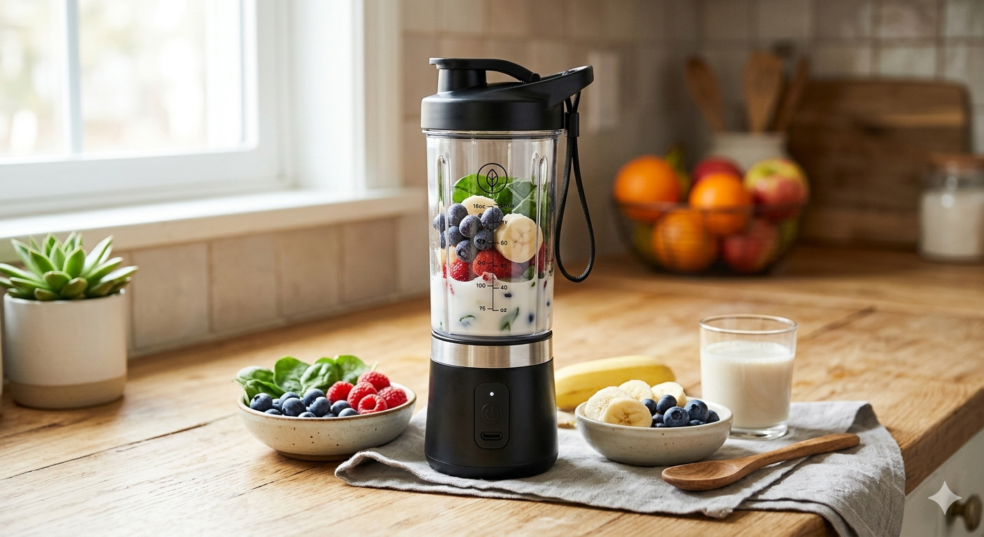 Portable Blender, Personal Blender for Smoothies & Shakes