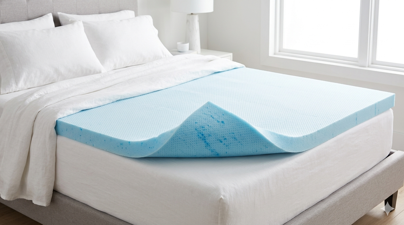 Mattress Topper Queen Size - 2 Inch Cooling Memory Foam Mattress Topper