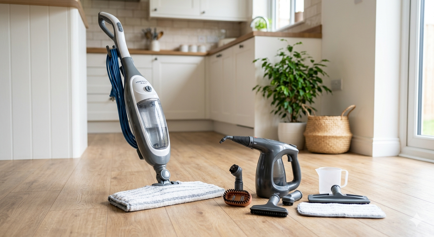2-in-1 Steam Mop with Handheld Steamer