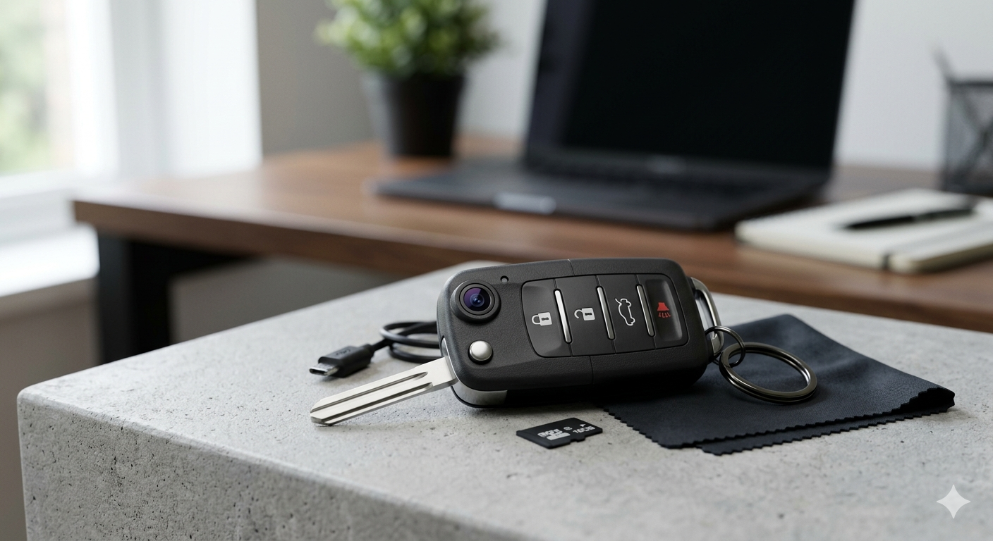 Mini Camera, Video Camera Car Key HD 1080P Portable Small Camera