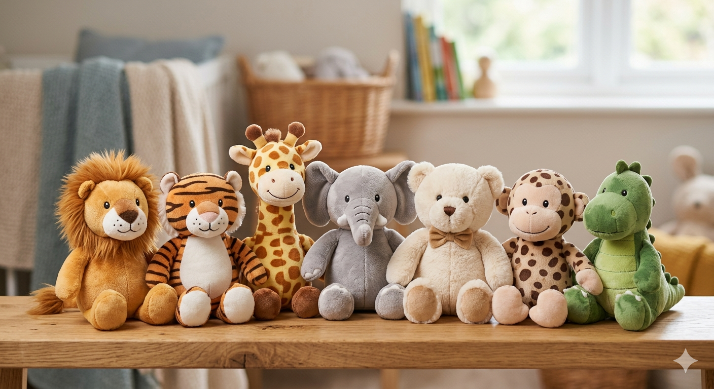 Happy Toy Kid Set of 7 Soft Plush Toys