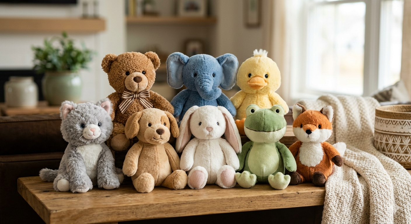 Set of 8 Soft Plush Toys – Cute Stuffed Characters for Gifting, Cuddling, Travel & Playtime – Premium Plush Collection