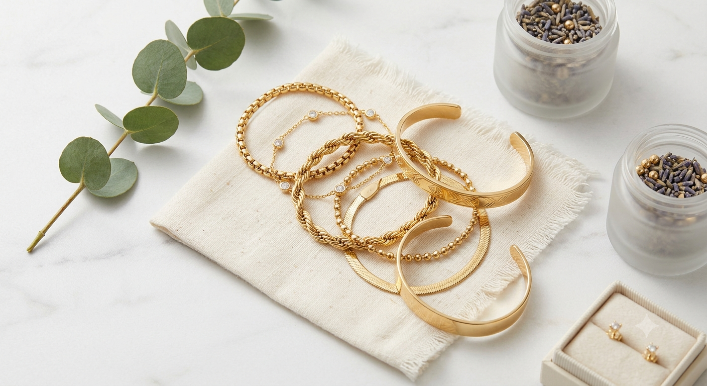 Gold Bracelets for Women Stackable