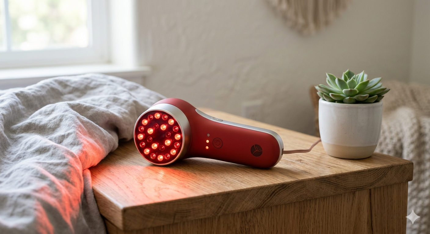 Portable red/infrared light therapy device
