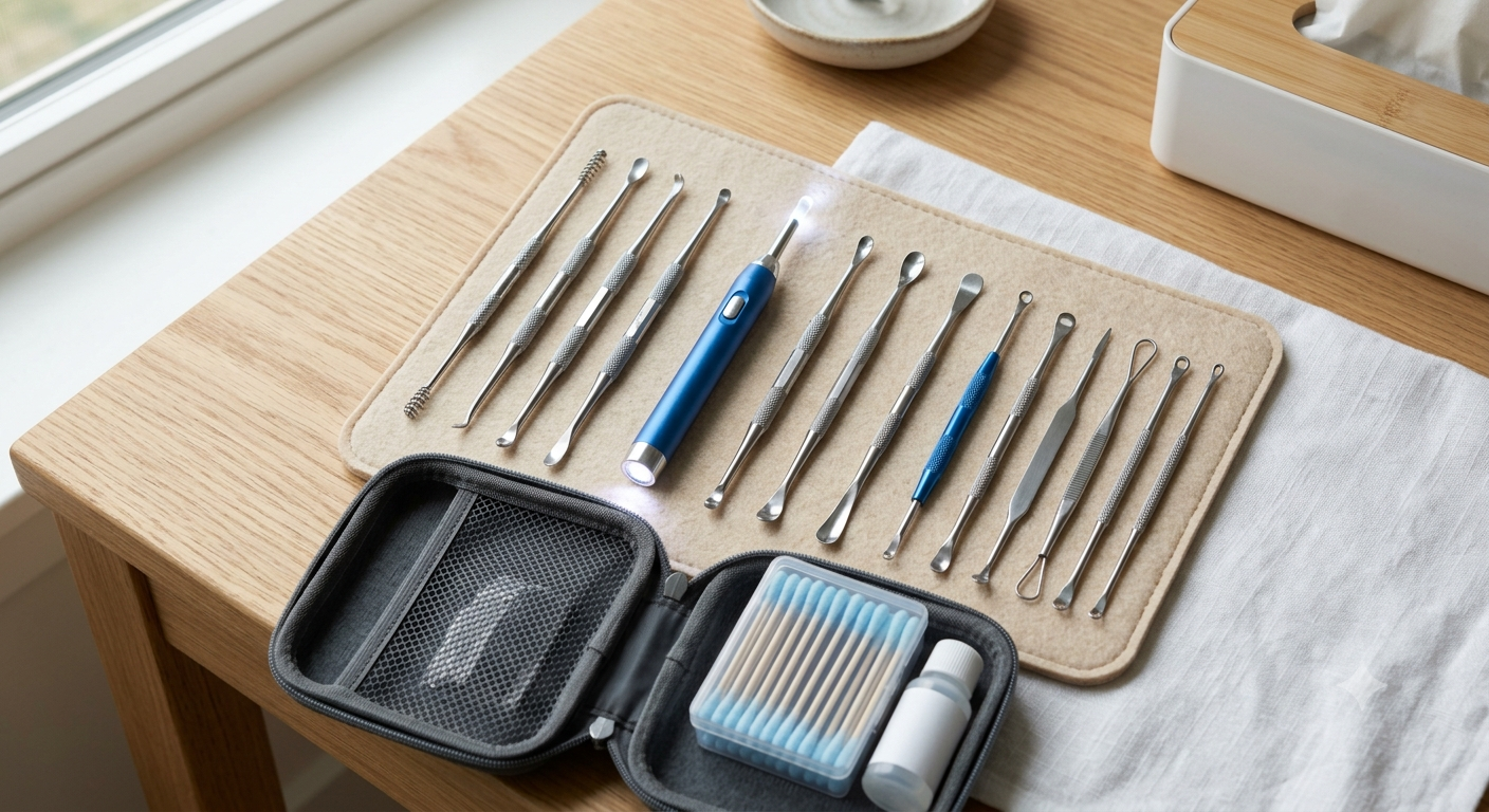 Ear Cleaning and Ear Wax Removal Kit, 20-Piece Set, Convenient to Use
