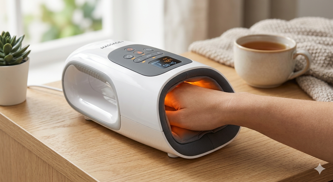 Smart Hand Massager with Heat Compression Relief